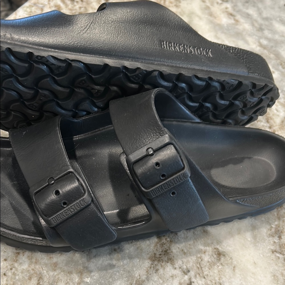 Birkenstock Black Two-Strap EVA Slide Sandal — Men’s Slip-On